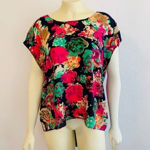 MAEVE Anthropolgie Size 8 Silk Floral Komal Blouse